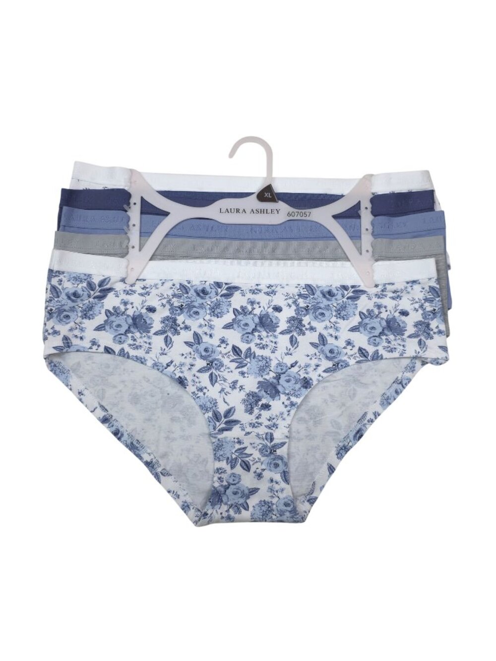 Laura Ashley Womens Ultra Soft Panties Briefs 5-Pack XL Tag Free Cotton Spandex